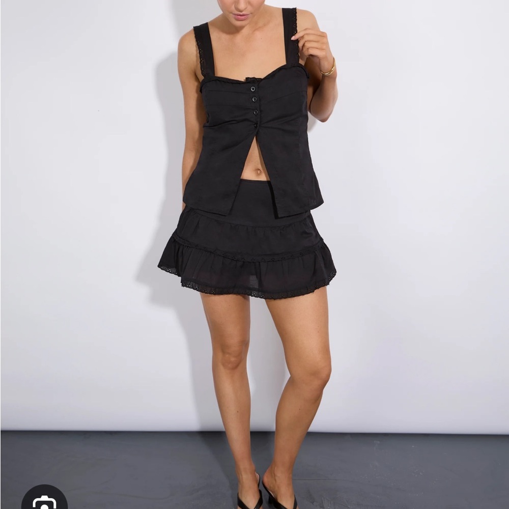Black Glassons set - top & skirt